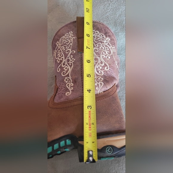 Corral Brown and Cream Embroidered Cowgirl Boots, Size 8 - Picture 10 of 10